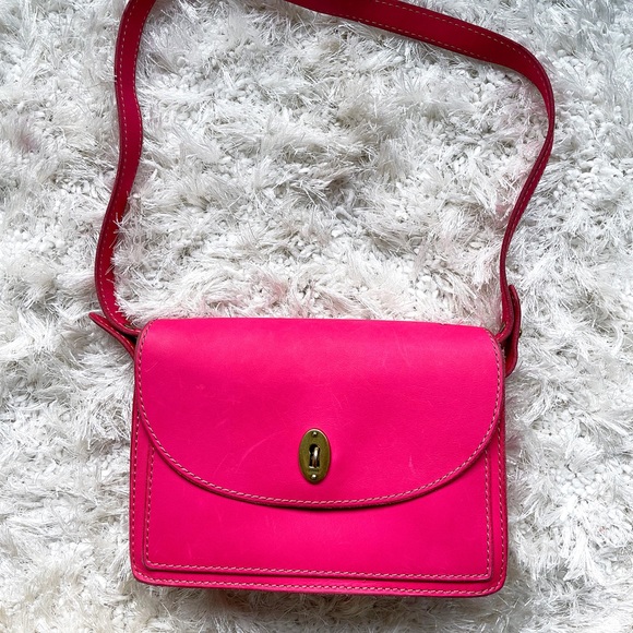FOSSIL AUSTIN hot pink bag - Picture 1 of 12